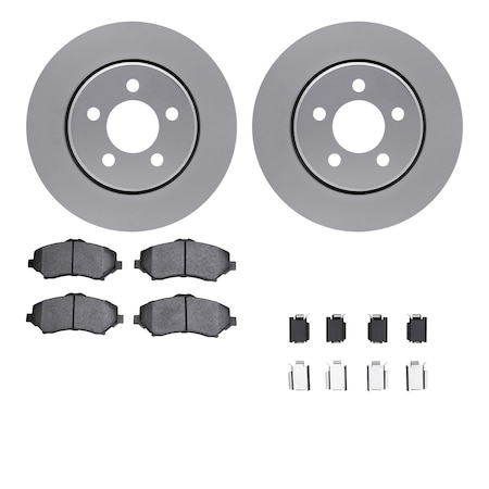 4512-42070, Geospec Rotors With 5000 Advanced Brake Pads Includes Hardware,  Silver